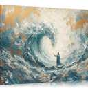 Jesus Canvas Wall Art Christian Jesus Walk On Water Wall Decor Picture Jesus Calms The Storm Poster Print for Living Bedroom Modern Home Decor Prepare To Hang