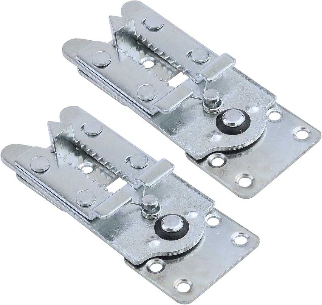 Antrader Sectional Couch Connector Metal Alligator Style Furniture Connector Snap with Screws 2-Pack