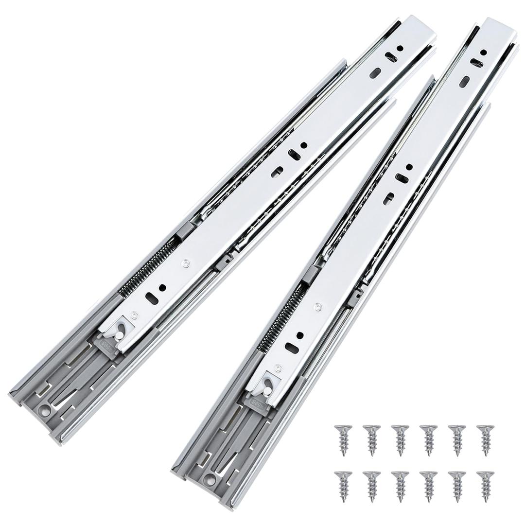 Probrico 5 Pairs 22 Inch Soft Close Drawer Slides, Ball Bearing Full Extension Dresser Slides, Side Mount Heavy Duty Drawer Glides Runners