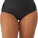 Maidenform Women's High-Waisted Shapewear Underwear - Tummy Control Shaping Brief, Firm Control Panties (Large, Black)