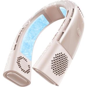 TORRAS COOLiFY 2S Lite Neck Air Conditioner, Long Battery Life Cooling Neck Fan, Lightweight & Comfortable, Hands-Free Wearable AC for Commute, Work, Travel. Apricot