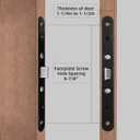Storm Door 2 Piont Mortise Lock Body Replacement Fit for Pella Storm Door Handle Set Part (Black)