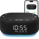 1Mii White Noise Sound Machine for Sleep, Pink Noise Machines for Baby Adults Sleeping, 18 Soothing Sounds with 7-Color Night Light, Timer, Alarm Clock, 16 Volume Levels, Easy App Control - Purple (Small, Black)