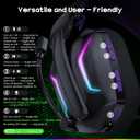 WESEARY Wireless Gaming Headset for PS5, PS4, PC, Switch & Mac, 20ms Ultra-Low Latency, 2.4GHz USB & Bluetooth 5.4 Gaming Headphones with Mic, 50H Battery Life, 3D Spatial Audio, Dynamic Lighting