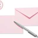 American Greetings Bulk Blank Cards with Envelopes, Pink Heart Stationery (200-Count) (red, pink, white, kraft)