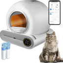 (2024) DuckSky Self Cleaning Cat Litter Box, Upgraded 65L+9L Extra Large Automatic Litter Box for Multiple Cats, Features Negative ion Sterilization and Deodorization, APP Control, Health Monitor
