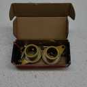 MOFEEZ Flagpole Rotating Rings,360 Degree Anti-Wrap Flag Mounting Rings with Bearings for 7/10" -1" Diameter Flag Pole Tangle Free (Pack of 2-Gold)