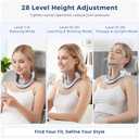 Posture Corrector for Neck & Cervical Spine Alignment - 360 Adjustable Neck Collar with 28 Levels, Memory Foam Support for Pain Relief, Tech Neck, Hump & Forward Head Posture