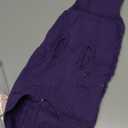 PUPTECK Winter Cat Sweater Coat - Soft Warm Cold Weather Clothes Knitwear for Kittens & Small Dogs Indoor Outdoor Wearing, Knitted Classic for Doggies Kitties Girls Boys, Purple, L