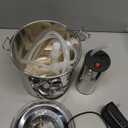 Cow Milking Machine Portable Electric Cow Milker Milking Machine with 2 Teat Cups, Adjustable Vacuum Pump, 5L Milk Container,Jerseys, Nigerian Dwarfs, Nubian Mix (for Cow) (stainless steel)