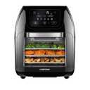 CHEFMAN Multifunctional Digital Air Fryer+ Rotisserie, Dehydrator, Convection Oven, 17 Touch Screen Presets Fry, Roast, Dehydrate, Bake, XL 10L Family Size, Auto Shutoff, Large Easy-View Window, Black