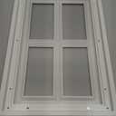 4 Pack Garage Door Windows, Replacement Vinyl Window Inserts with UV Resistant Resin Glass for Garage Doors, 20.8 x 13.8 inch (Cross Design)