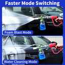 Foam Cannon Dual Connector Accessory, Pressure Washer Double Tip Attachment for Soap Cannon, 7 Pressure Washer Sprayer Nozzles, 1/4" Quick Connect, 4200 PSI