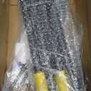 Garden Rake for Leaves - Heavy Duty Metal Leaf Rakes for Yard,Lawn,Shrub,Grass,Mulch,8.5" Small Head,6ft Adjustable Handle for Kids Adults (11tine, matte black)