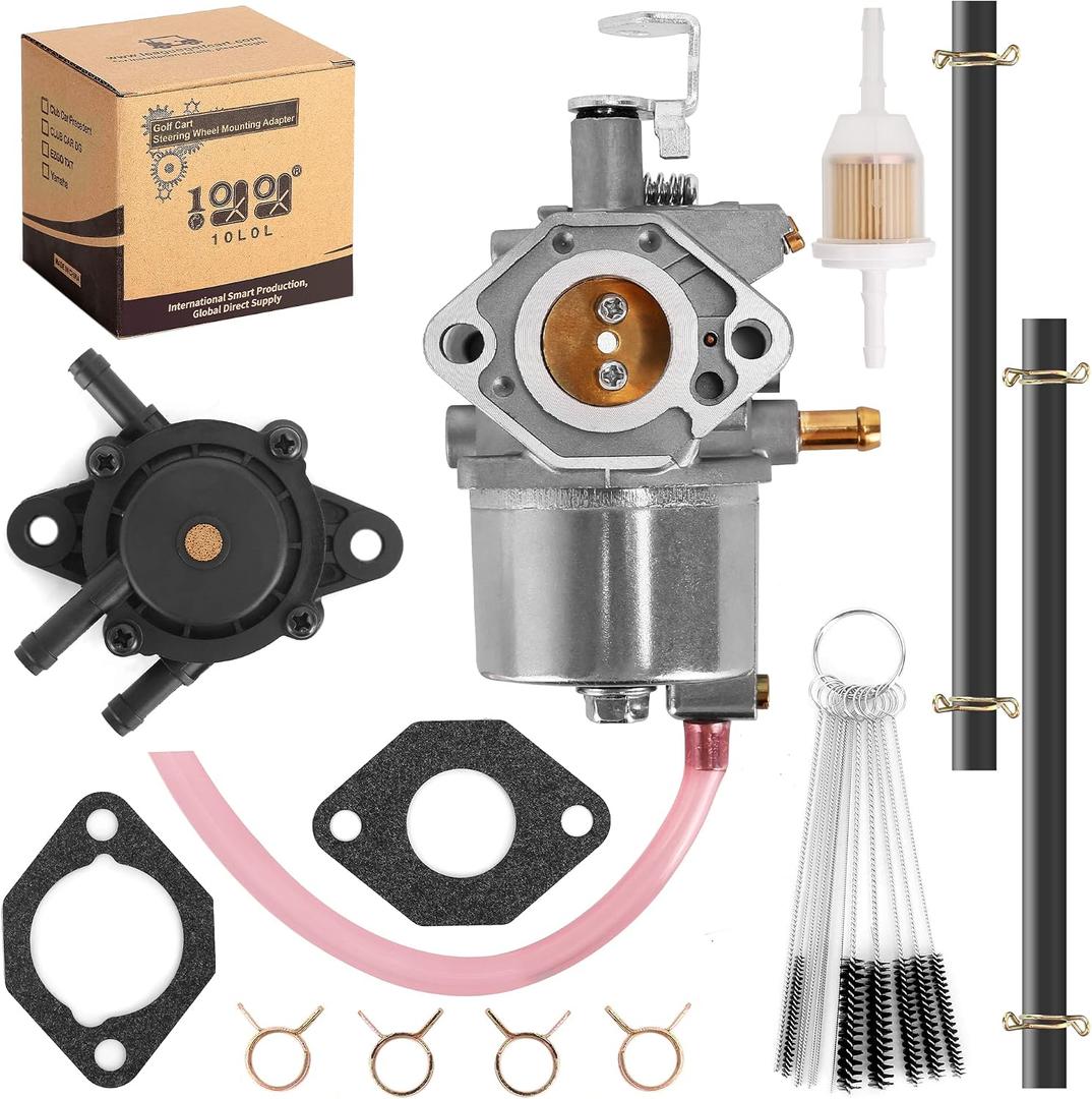 10L0L Carburetor Kit for Club Car DS, Precedent, Turf, Carryall Golf Cart 1996-UP Kawasaki FE350 Engine, Replace OEM 1016441-01 1018059-01 1019059-01 1035245-01