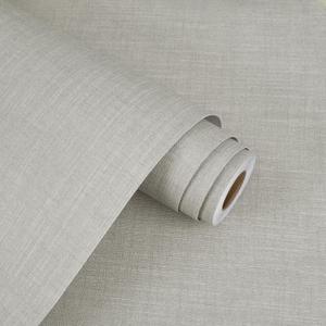 WESTICK Gray Grasscloth Peel and Stick Wallpaper Neutral Textured Wallpaper Self Adhesive Grey Contact Paper for Cabinets Grasscloth Wallpapers Faux Linen Modern Wall Paper for Bedrooms 15.8" x 394"