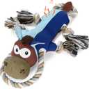 IOKHEIRA Dog Toys for Aggressive Chewers, Tough Indestructible Dog Toys, Squeaky Toys for Large Dogs, Durable Dog Chew Toys (Navy Blue)