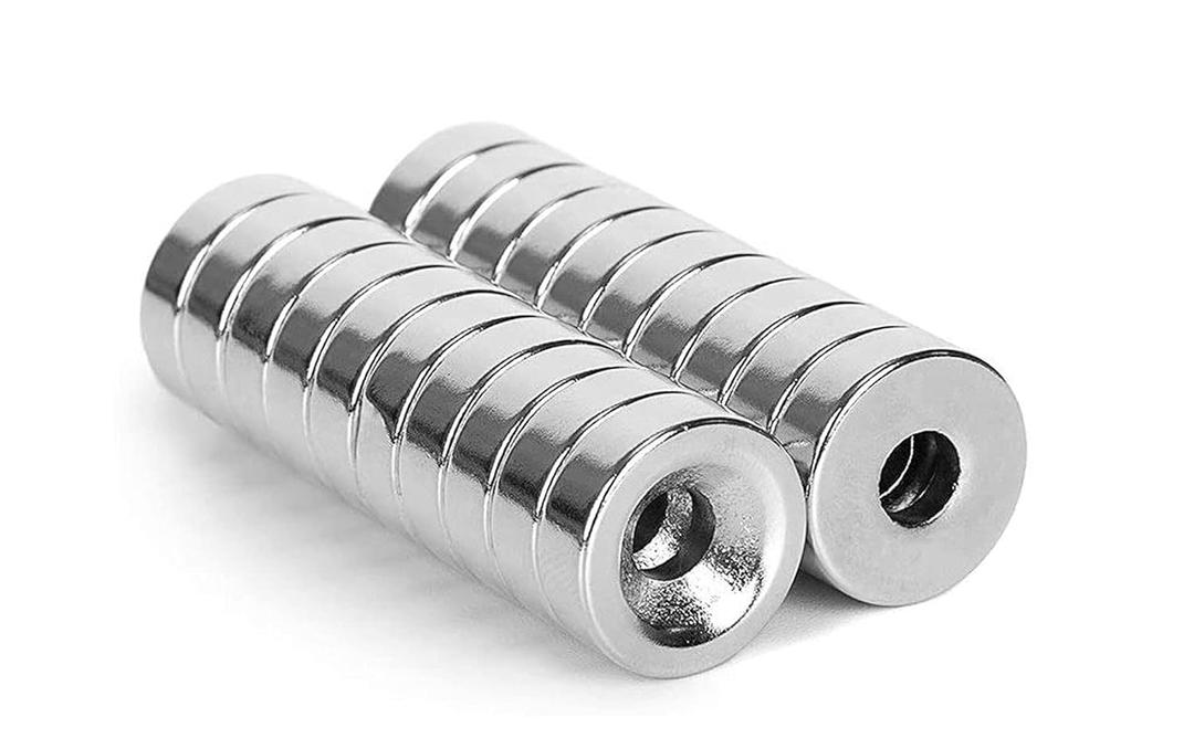 20 Pieces 12 x 4mm with 4mm Countersunk Hole Permanent Disc Rare Earth Fastener Magnets Refrigerator Neodymium Magnets - 0.47 inch D x 0.16 inch H with 0.16 inch D Screw Hole