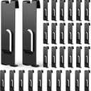 30 Pcs Gridwall Utility Notch Hook Gridwall Picture Hanger Commercial Black Grid Wall Panel Pegs for Panel Pegboard Grid Shelf Hanging Display (30, Black)