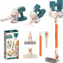 Kids Cleaning Toy Set 3-in-1 Kid Vacuum That Really Works, Toddler Toys Vacuums Cleaning Set for Children Aged 3+, Fun Kids Working Toy Vacuum Cleaner with Working Suction for Realistic Play