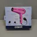 Conair Hair Dryer with Retractable Cord, 1875W Cord-Keeper Blow Dryer,Pink (3 Piece Set)