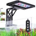Clip On Aquarium Light for Plants-24/7 Cycle Fish Tank Light with Timer, Full Spectrum+7 Colors Mode, Auto On/Off, Adjustable Brightness and Height, 12W (7inch for 7-12 inch Tank)