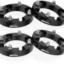 GAsupply 4156 ATV Wheel Spacers with 3/8"-24 Studs, Fit for Ranger Sportsman 400 500 700 800 RZR 800 RZR XP 900, 1 inch 25mm 4 Lug Black Wheel Spacer Adapters 131mm Hub Bore, 4 Pcs