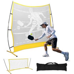 Pickleball Rebounder Net, 6FT Mini Net, 2-in-1 Portable Trainer for Dink, Volley & Solo Practice, Perfect for Outdoor Driveway, Backyard & Indoor Garage Use, Great for All Skill Levels