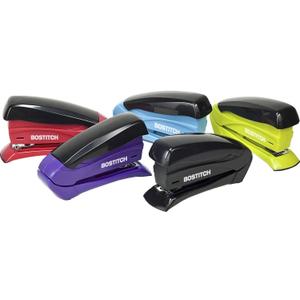 Bostitch Office Inspire 15 Sheet Stapler - One Finger, No Effort, Spring Powered Stapler - Assorted Colors, No Color Choice (1491)