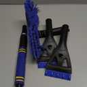 34" Extendable Ice Scrapers for Car Windshield 2in1 Snow Brush for Car Snow Scraper for Car Snow Scraper and Drush with Ergonomic Foam Grip for Cars, Trucks, SUVs with 360° Pivoting Brush Head Blue