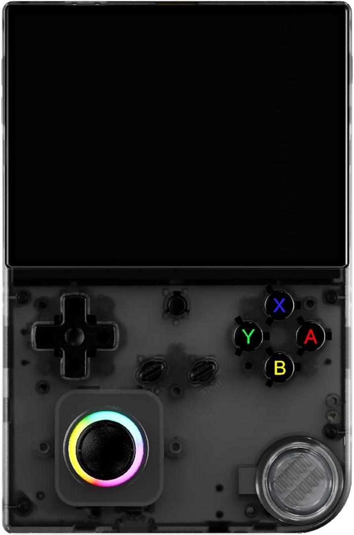 RG40XX V Retro Handheld Game Console with 4.0 Inch IPS Screen 64G TF Card 5000+ Games, Portable Retro Game Console Support Online Gaming HDMI Output 5G WiFi Bluetooth (Transparent Black)
