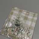 Lanpn 16x16 Christmas Throw Pillow Covers Set of 4, Brown Merry Christmas Pillow Covers, Xmas Tree Pillowcase Holiday Pillow Case Decorative Cushion Cover for Room Couch Sofa Home Decor