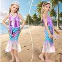iTVTi Girls Mermaid Costume Princess Ariel Dress Up Halloween Fancy Purple Outfits