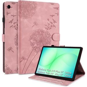 Tablet Cover for Samsung Tablet A11+ Case, Dandelion Design with Kickstand for Apple Pencil Holder, Magnetic Closure and Precise Cutouts, Compatible with Samsung Tablet A11+ Case