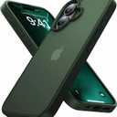 Eastinbox for iPhone 16 Case [16FT Military Grade Shockproof], Anti-Slip Anti-Scratch, Slim Translucent Frosted Matte Protective Cover, i Phone 16 Phone Case 6.1", Green