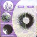 26" Lavender Wreath for Front Door, Spring Summer Lavender Door Wreath with Eucalyptus Leaves Purple Flower Wreath All Seasons for Indoor Outdoor Home Door Wall Farmhouse Decor