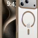 Magnetic for iPhone 17 Pro Max Case,[Anti-Slip][Compatible with MagSafe][Military Grade Drop Protection] Shockproof Protective Translucent Matte Phone Case for iPhone 17 Pro Max Case,Brown