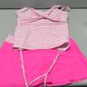 Beachsissi Tankini Swimsuit for Women Tummy Control Tankini Set Two Piece Bathing Suit (Large, Hotpink)