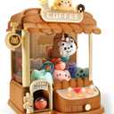 Large Claw Machine for Kids Adults, Mini Vending Machine with 30 Fun Toys, Candy Dispenser Machine, Prize Dispenser with Music Light Birthday Gifts for Boys Girls Age 5-7 8-10 10-12 (Bear)