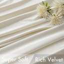 MIULEE Velvet Curtains 84 inches - Luxury Curtains for Bedroom Living Room Thermal Insulated Super Soft Room Darkening Window Drapes Rod Pocket & Back Tab, Ivory, W52 x L84 inches, 2 Panels