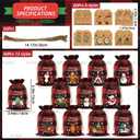 Aviski 60PCS Cotton Small Christmas Drawstring Candy Treat Bags Buffalo Plaid Xmas Xmas Christmas Fabric Goody Gift Sacks Reusable Gift Wrapping Bags Holiday Party Favors - Red/Black