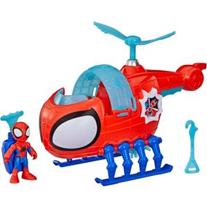SPIDEY AND HIS AMAZING FRIENDS Marvel Team Spidey Copter, 3-Inch (7.6 CM) Action Figure & Toy Vehicle with Projectile, Super Hero Toys, Ages 3+