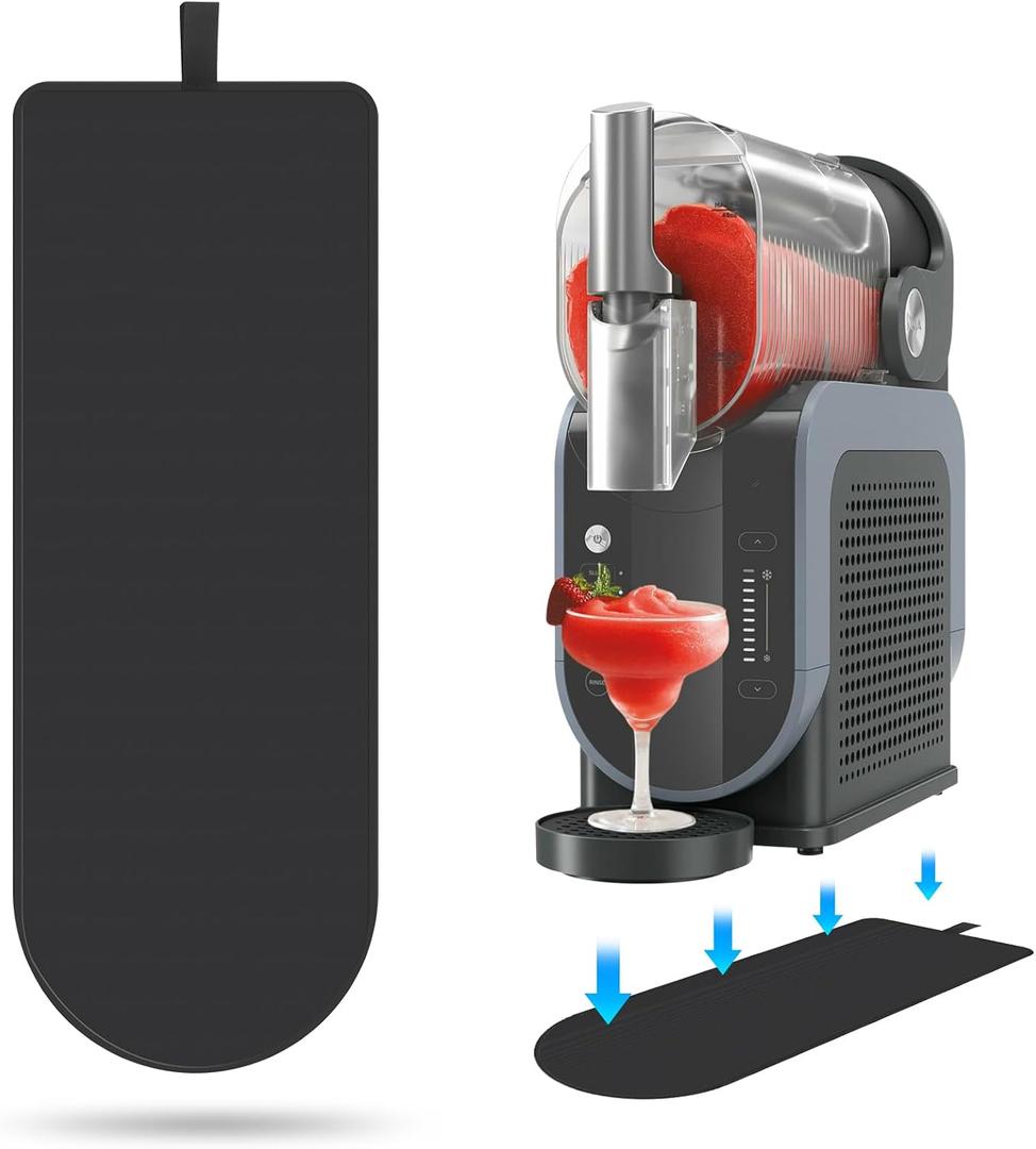 2 x Sliding Pad for Ninja SLUSHi Machine FS301, Anti Slip Base Sliding Mat for Fast Moving, with Hanging Strap, Accessories Fit for Ninja Slushie Machine, Black