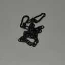 304 Stainless Steel Gate Chain 550lbs Capacity - 32" x 5/32" with M7 Carabiners, Chain Link Gate Latch for Outdoor Fence Livestock,Safety Hanging Metal Chain with 2 Carabiners, Black (4mm)