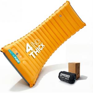 ZOOOBELIVES Inflatable Camping Sleeping Pad, 4-Inch Thick Full Air Support, No Bottoming Out for Side Sleepers, Camping & Backpacking Mattress with Built-in Foot Pump, Durable & Compact Airlive2000