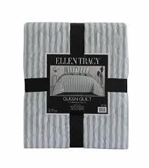 Ellen Tracy Quilt - Green/White, Queen
