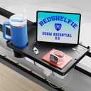 BedShelfie Bedside Shelf for Dorm Room - Dorm Essential 2.0, Black, DormEssential 2.0 in Plastic