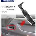 Black Interior Metal Door Handle Front Right Passenger Side Compatible with 1987-1996 Ford Bronco F150 F250 F350 F53 F59 F800,E7TZ1522601A, E7TZ1522600A