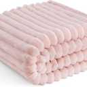 Bedsure GentleSoft Crystal Pink Throw Blanket for Couch - Cozy Soft Blankets for Women, Cute Small Throws for Girls, 50x70 Inches