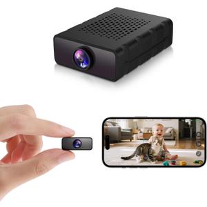 Hidden Camera Nanny Cam for Home | 4K Ultra HD WiFi & SD Mini Camera, Free Cloud Storage, Works Online & Offline for Baby, Pet, and Indoor Monitoring (Deep Grey)